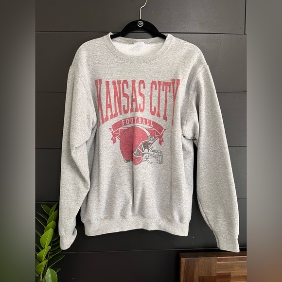 Kansas City Chiefs NFL Vintage Unisex Pullover Crewneck Sweatshirt Sz M EUC - Picture 1 of 5